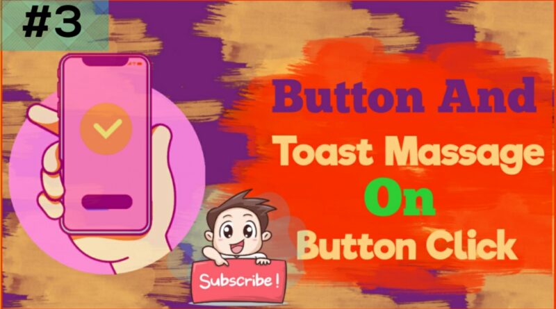 Example of Button Click & Event Toast Massage| Android Studio Tutorial|SoftwareTechIT